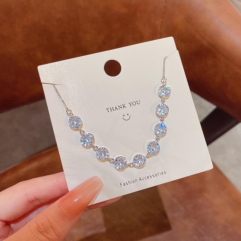 

Изысканный регулируемый браслет с кристаллами циркония для женщин серебряный