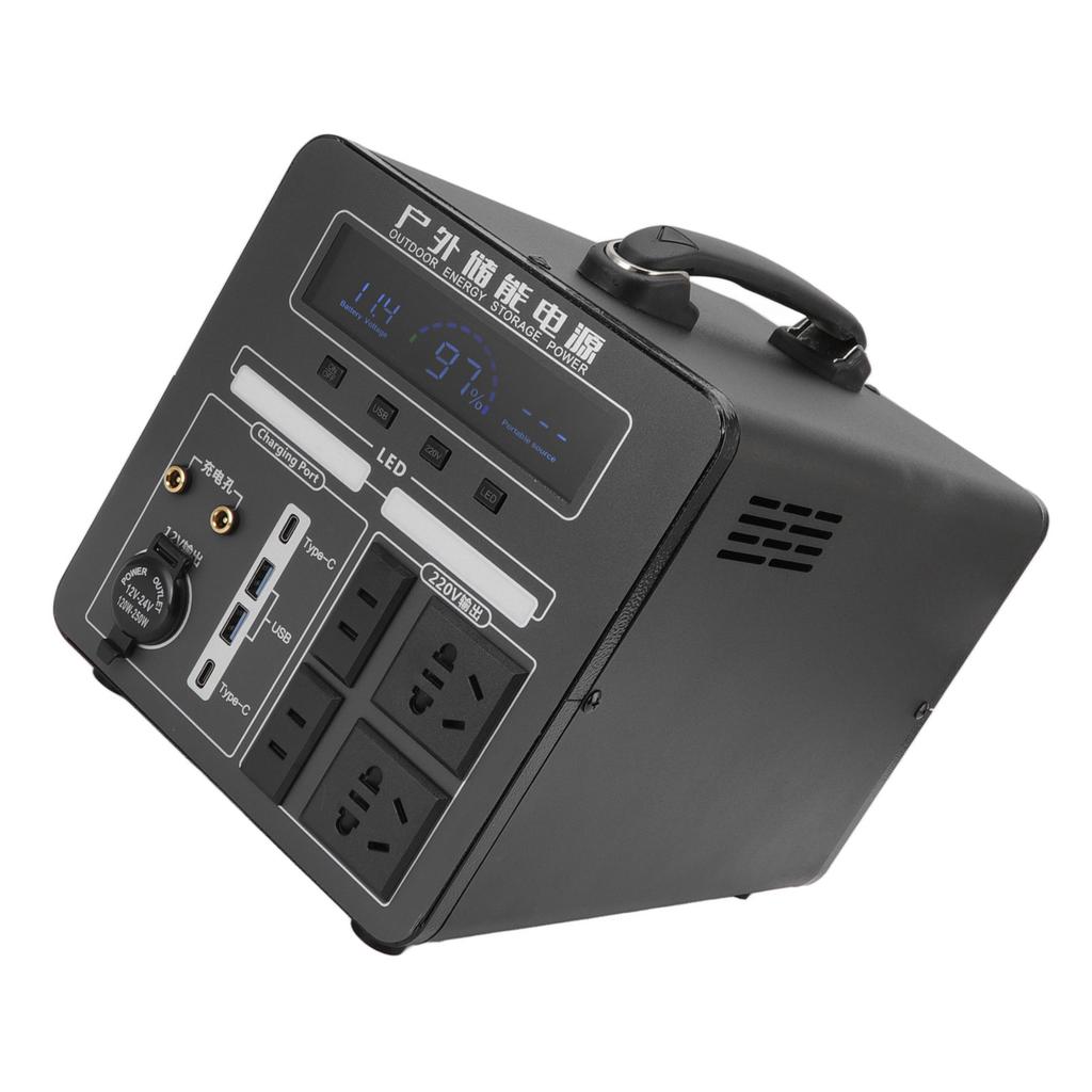 Solar Generator 120000mah Black 480Wh and 600W Energy Storage Power Station for Self Driving Tour