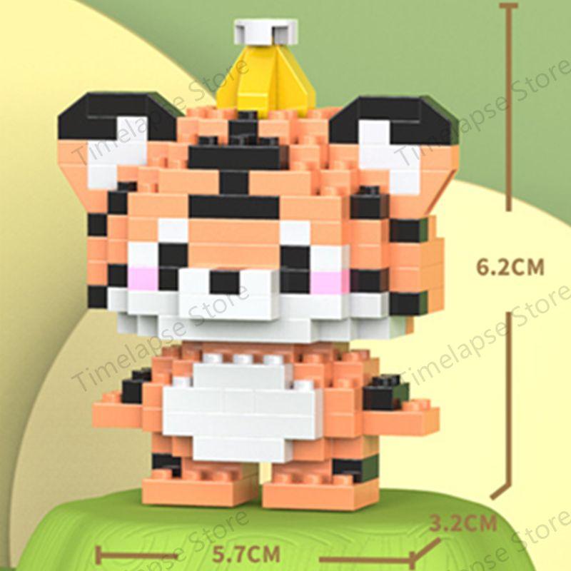 Diy Cute Animals Lion Corgi Dolphin Hamster Rabbit Dog Cats Fish Tanks Building Blocks Kit Girl Bricks Model Kids Toy Children
