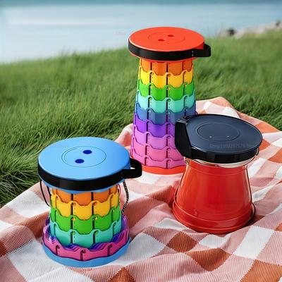Contraction Folding Chair, Adjustable Telescopic Type, Portable, for Outdoor Fishing, Camping and Traveling, Compact Seat.