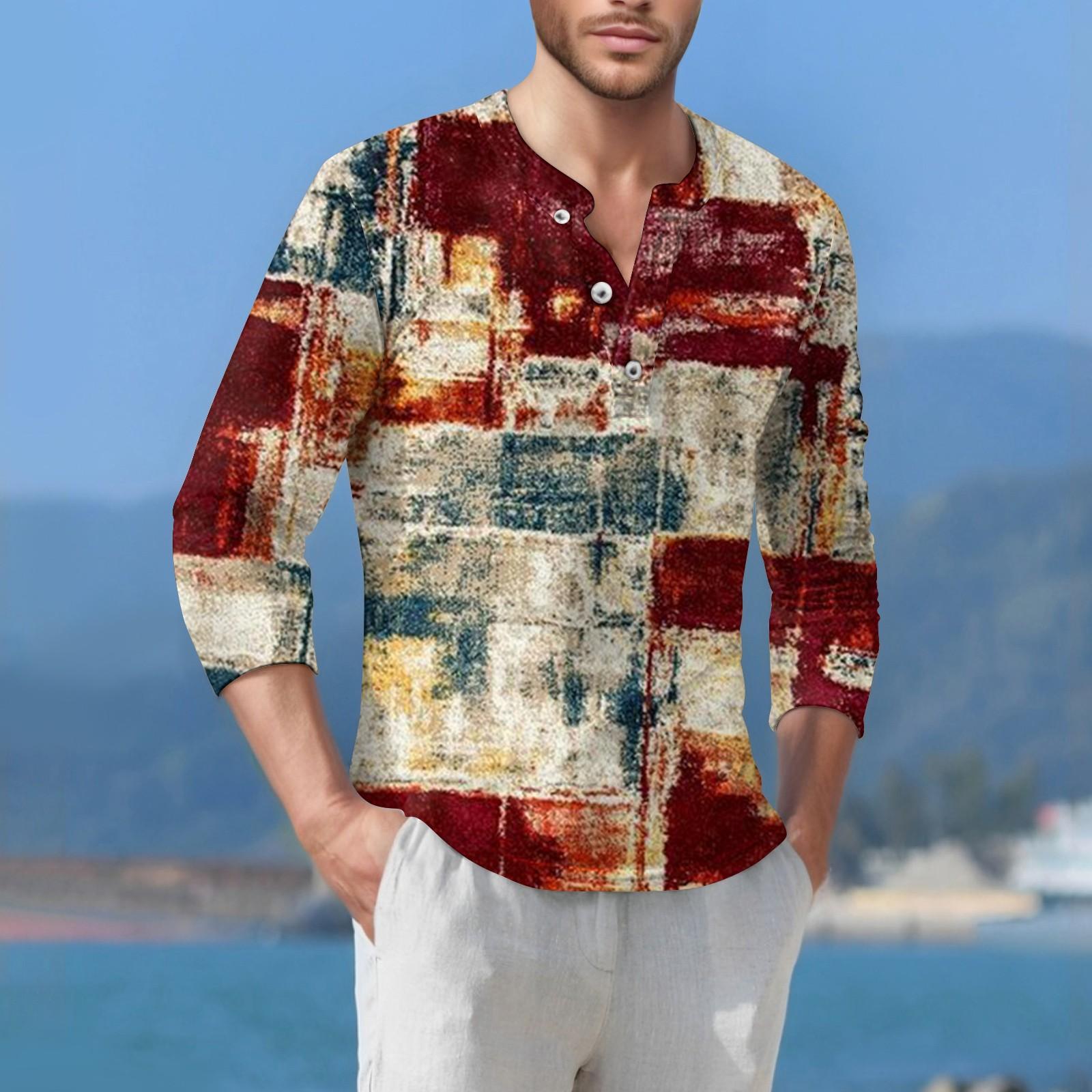 

Мужская футболка уличная повседневная мода с длинными рукавами XXXL красный