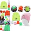 Stylish Cartoon Expression Embroidered Pullover Hat For Cold Weather Protection