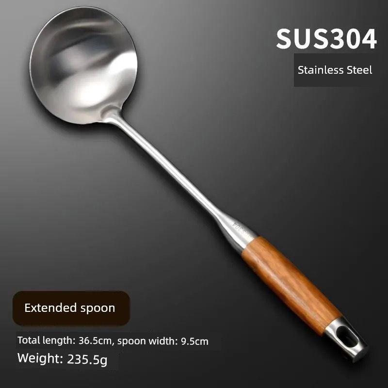 

Soup Spoon German Style 304 Soup Spoon for Home Use, High-End Exquisite Stainless Steel Spoon with Long Handle, Large Size for Serving Soup and Food Household Extended 304 [Soup Spoon]