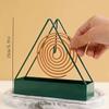 1pc, Elegant Triangle Cast Iron Mosquito Coil Holder, Easy Clean Incense Burner Stand, Indoor & Outdoor Use, Compatible