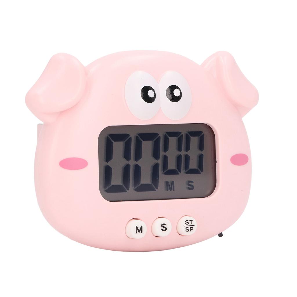 Cartoon Digital Timer ABS Portable Lightweight Simple To Use Cute Cartoon Timer for Kitchen Cooking