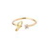 Tiny Initial Letter Rings For Women Stainless Steel A-Z Letters Adjustable Ring Female Christmas Aesthetic Jewelry