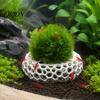 Dwarf Shrimp Habitat 2Pcs Caves for Plants, Aquarium Round Hideouts, Cherry & Tank Cave Breeding Hides Moss Ferns And Anubias, Decoration Accessories