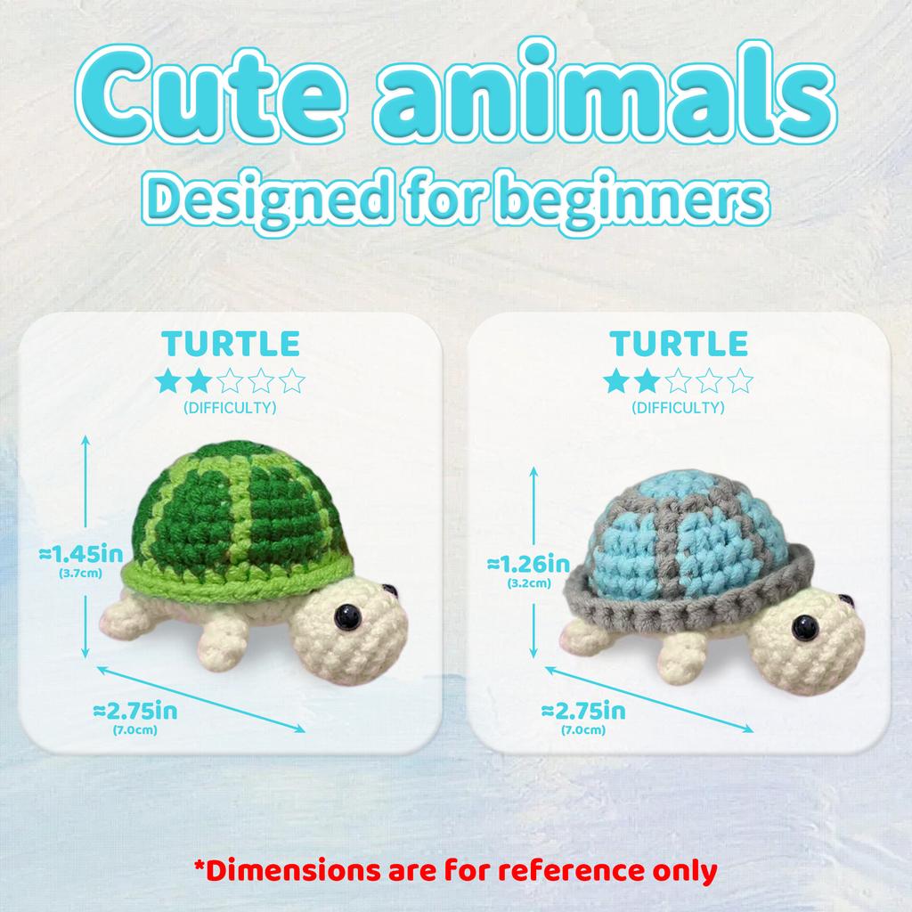 Turtle Knitting Kit for Beginners, Perfect Gift Idea for Craft Enthusiasts(Accessories In Random Color)