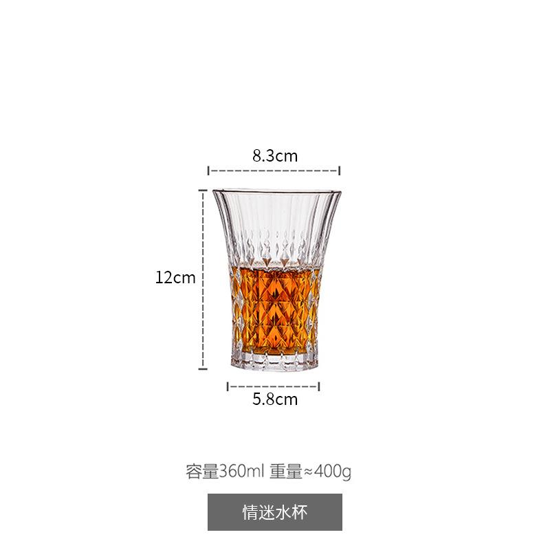 Luxury red wine glass crystal glass diamond champagne glass home creative whiskey glass