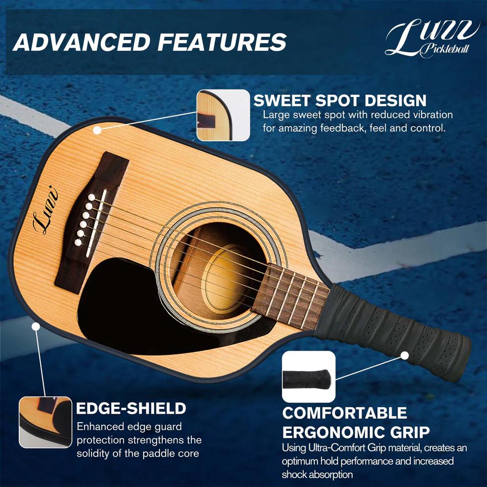 Luzz T700 Carbon Fiber Pickleball Paddles Sandblasted Surface USAP Approved Pickle Ball Rackets for All Skill Level