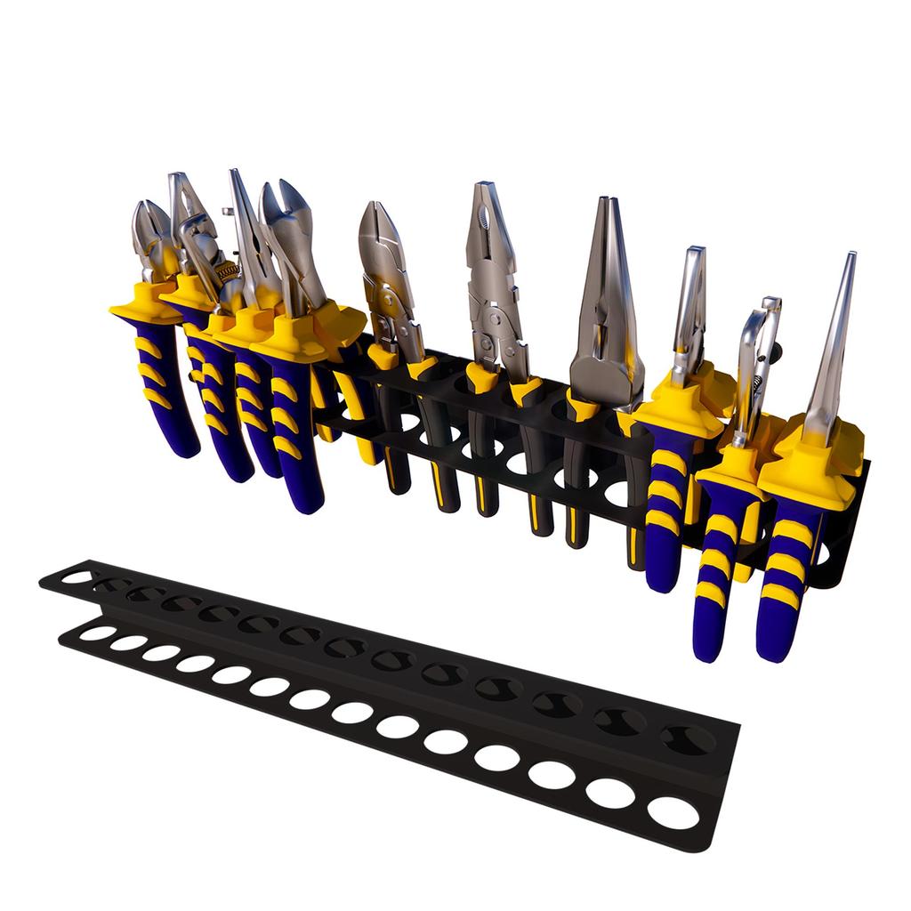 Wall-Mounted Heavy-Duty Metal Tool Holder & Storage Rack Space-Saving Storage for Pliers & Screwdrivers Perfect Gift for Men/Fathers