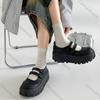 Fashion Comemore Mary Jane Leather Shoes British Style Thick Bottom Round Head Women's Shoes Spring Autumn Fashion Pumps Shallow Loafers