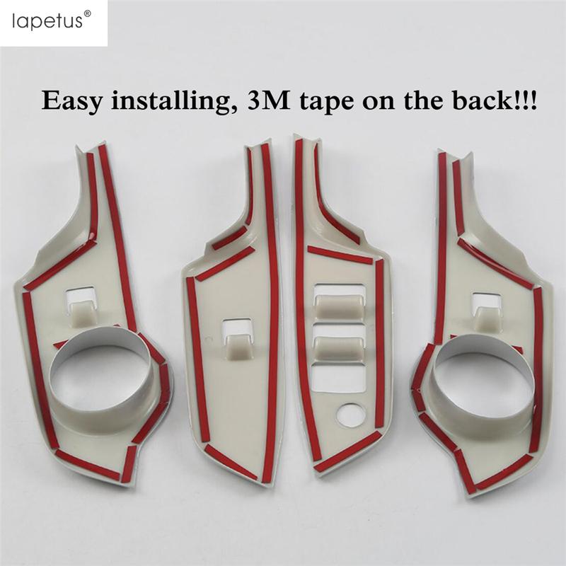 Panel Dekoracyjny Pokrywa Przycisku Podnoszenia Szyby Wewnętrznej Drzwi Samochodu Pasuje Do Toyota C-HR CHR 2016 - Akcesoria Wnętrza ABS