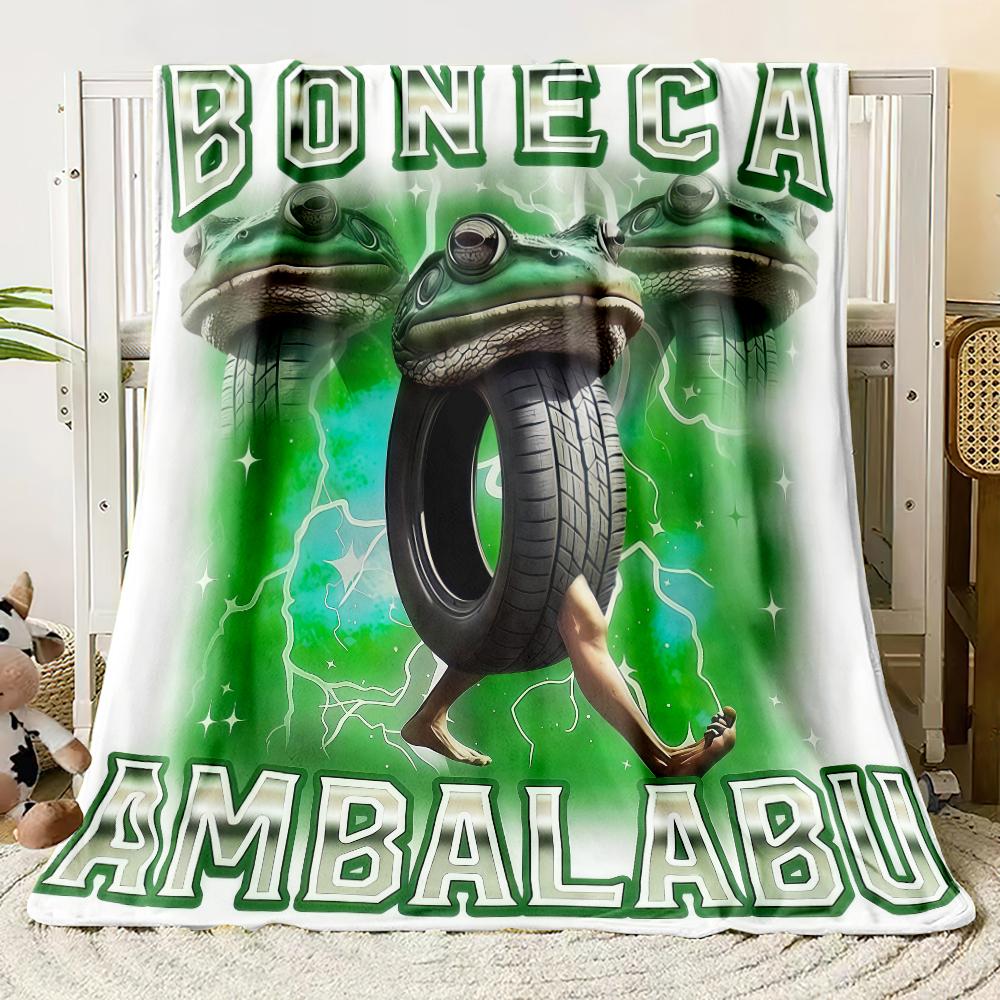 Italian Brainrot AI Generated Animals Plush Thin Blanket Kids Adult Flannel Throw Blanket for Outdoor Super Soft Bedspread Gift