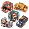 New Strange Decompression Toy Uv Print Infinite Rubik'S Cube Halloween Theme Folding And Flipping Rubik'S Cube Fingertips Rubik'S Cube