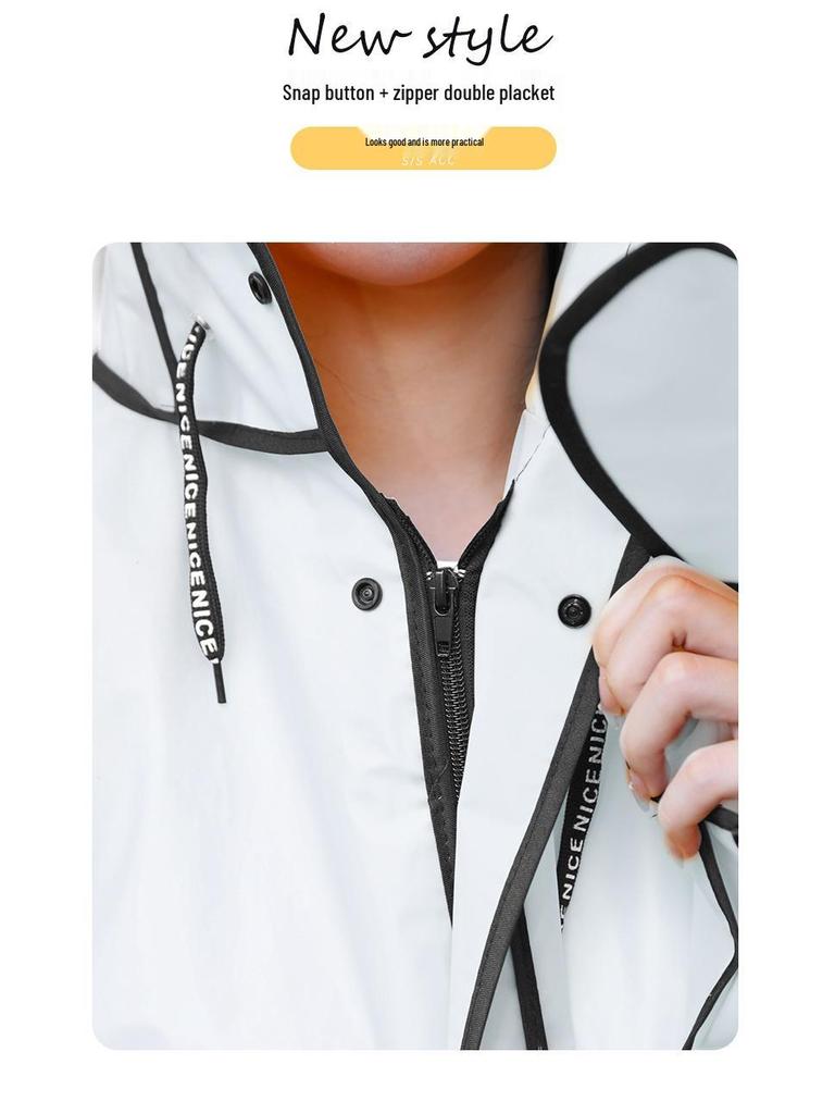 Full-Length Rainproof Poncho for Electric Car, Bicycle Riding - Unisex Adult