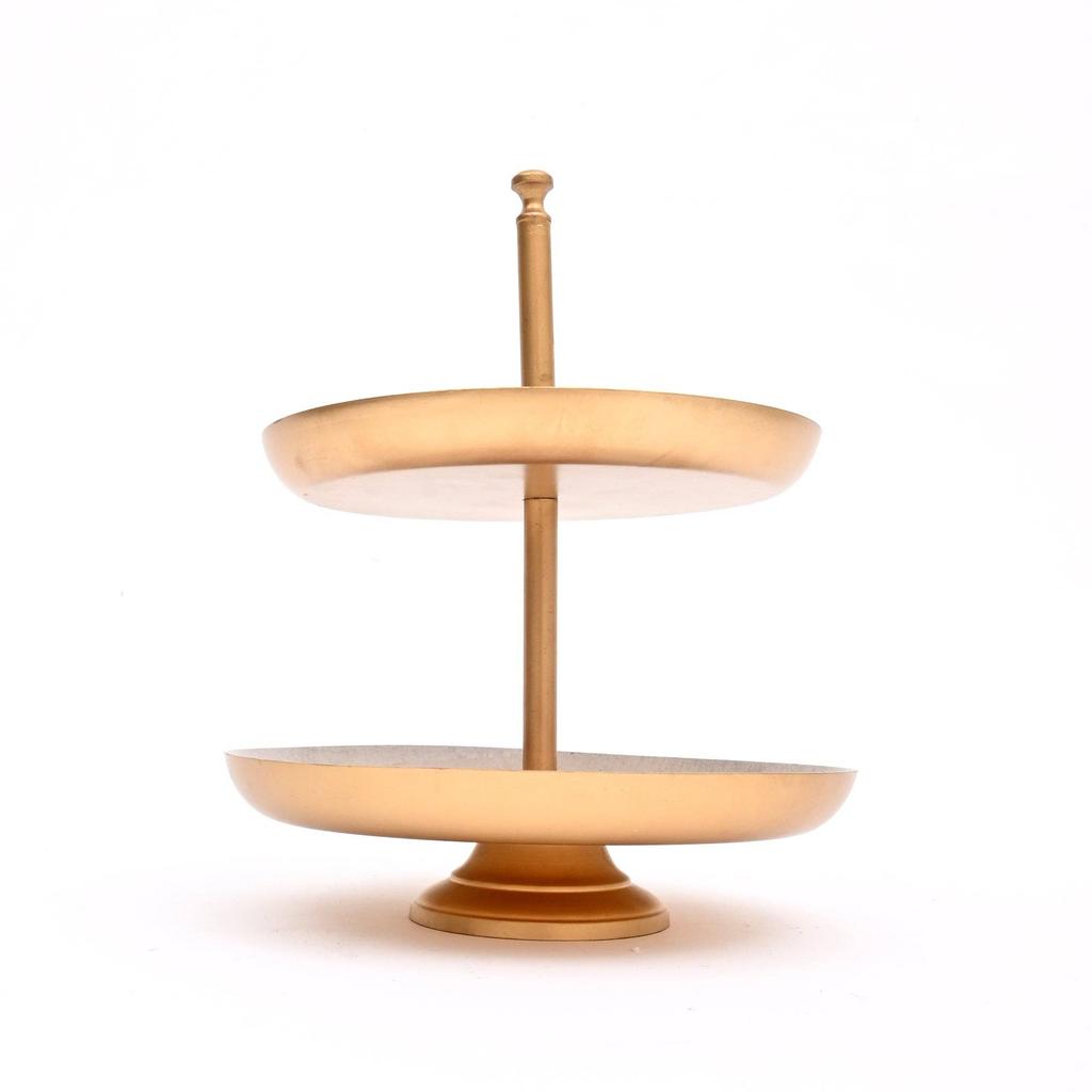 2-Tier Cake Stand -Metal Dessert Display Stand for Parties & Events