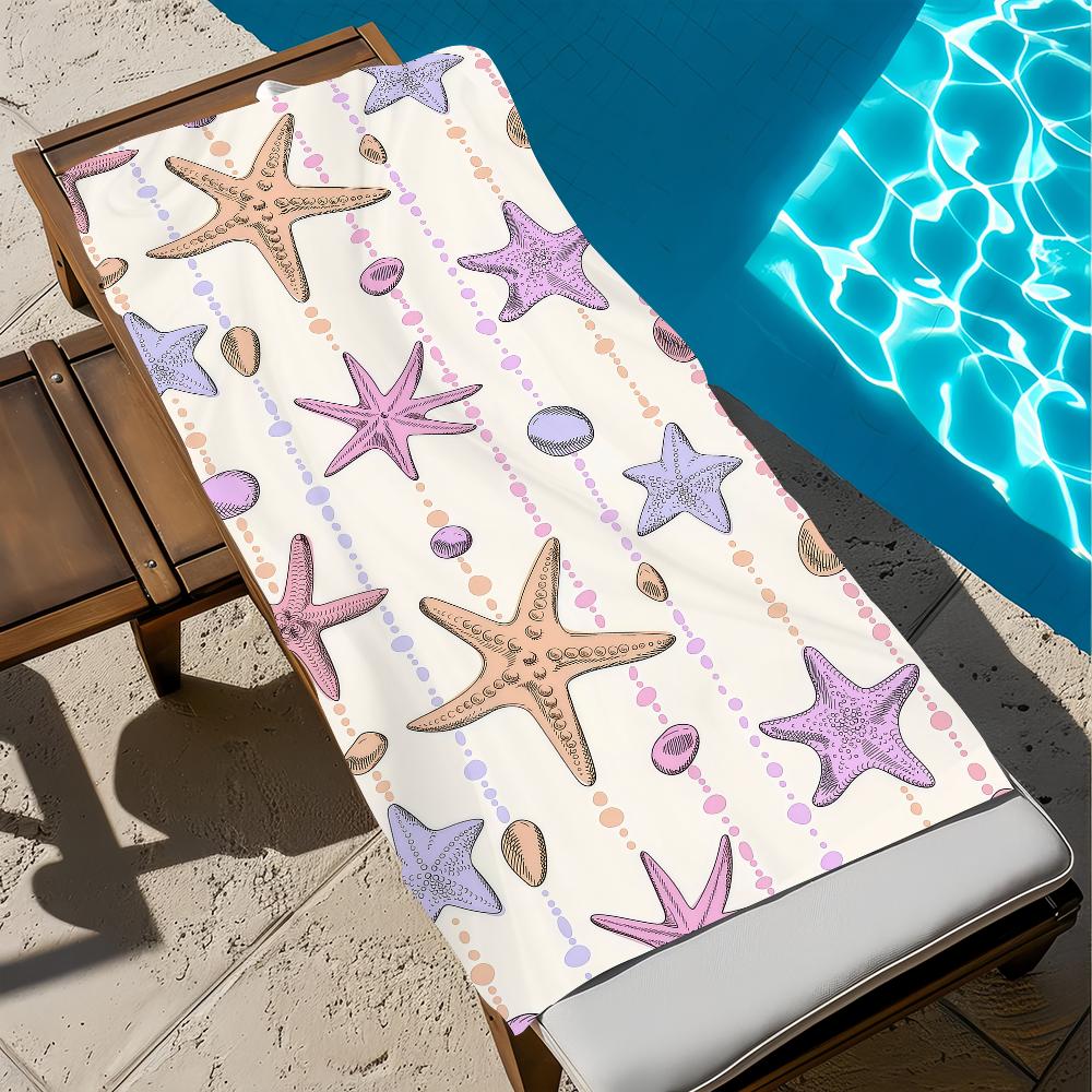 

vintage art fashion modern starfish shell soft Beach Towels Trip swim Pool bathing Towel Gym Spa home Decor Gift Holiday W40*H60(CM)