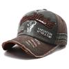 Unisex Retro Distressed Bull Head Baseball Cap with Sun Protection - Spring/Autumn