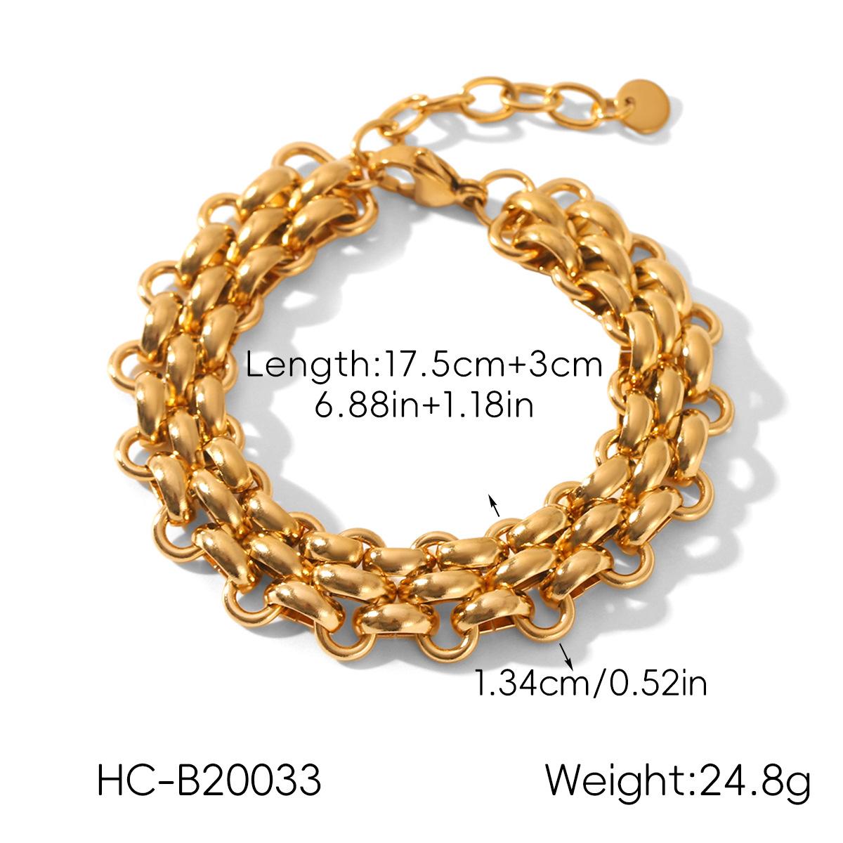

Jewelry 18K Gold Handmade Braided Necklace Women s Niche Light Luxury Bracelet Titanium Steel Jewelry
