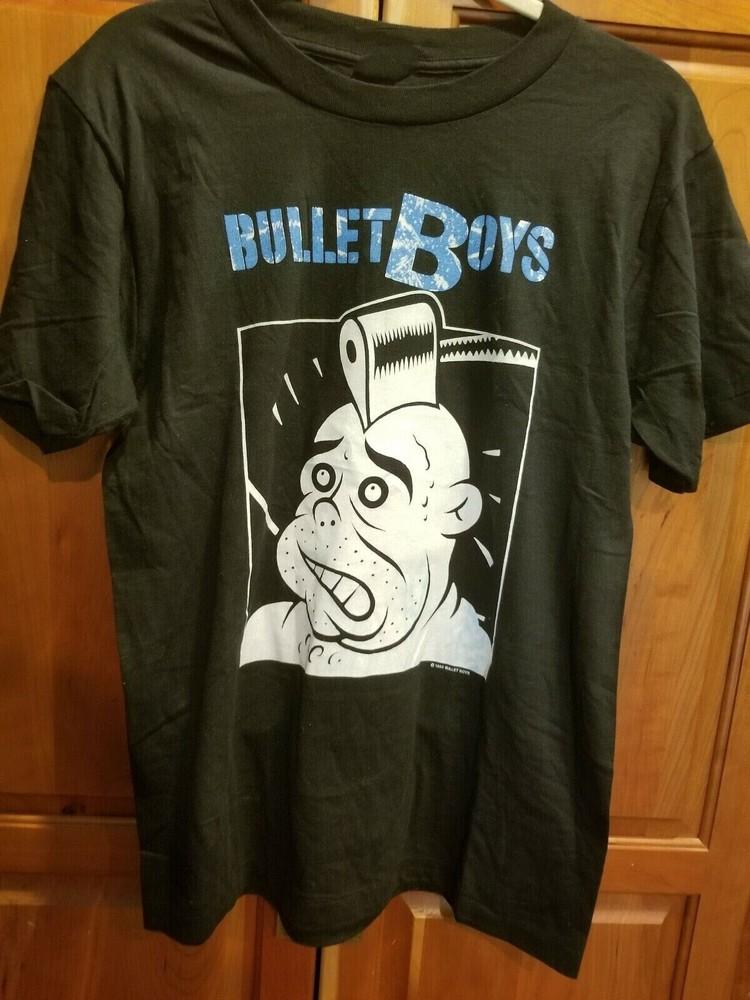 VTG BulletBoys Band Black T-Shirt Cotton All Size Unisex T-Shirt M