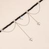 Love Zircon Double Chain Tassel Design Collar Chain - Crystal Necklace For Women