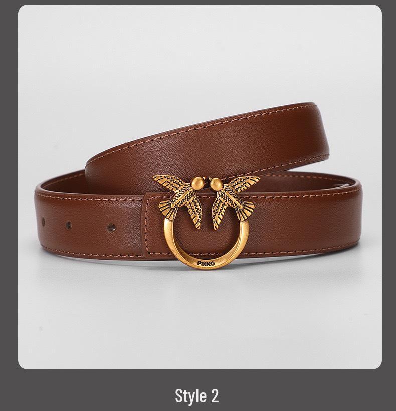 Little Bird Damen Mode Ledergürtel: Einfaches und doch trendiges Taillenaccessoire für Jeans und Freizeithosen