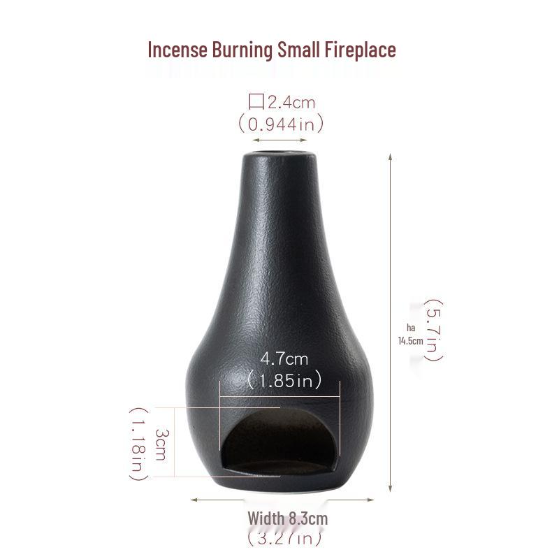Peruvian Ceramic Wood Sage Burner: Desktop Fireplace & Incense Holder for Aromatic Atmosphere