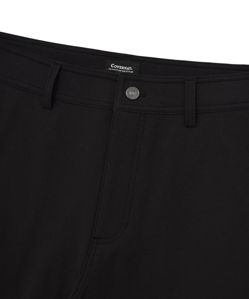 COVERNAT Fleece-Lined Cargo Wide Pants Black