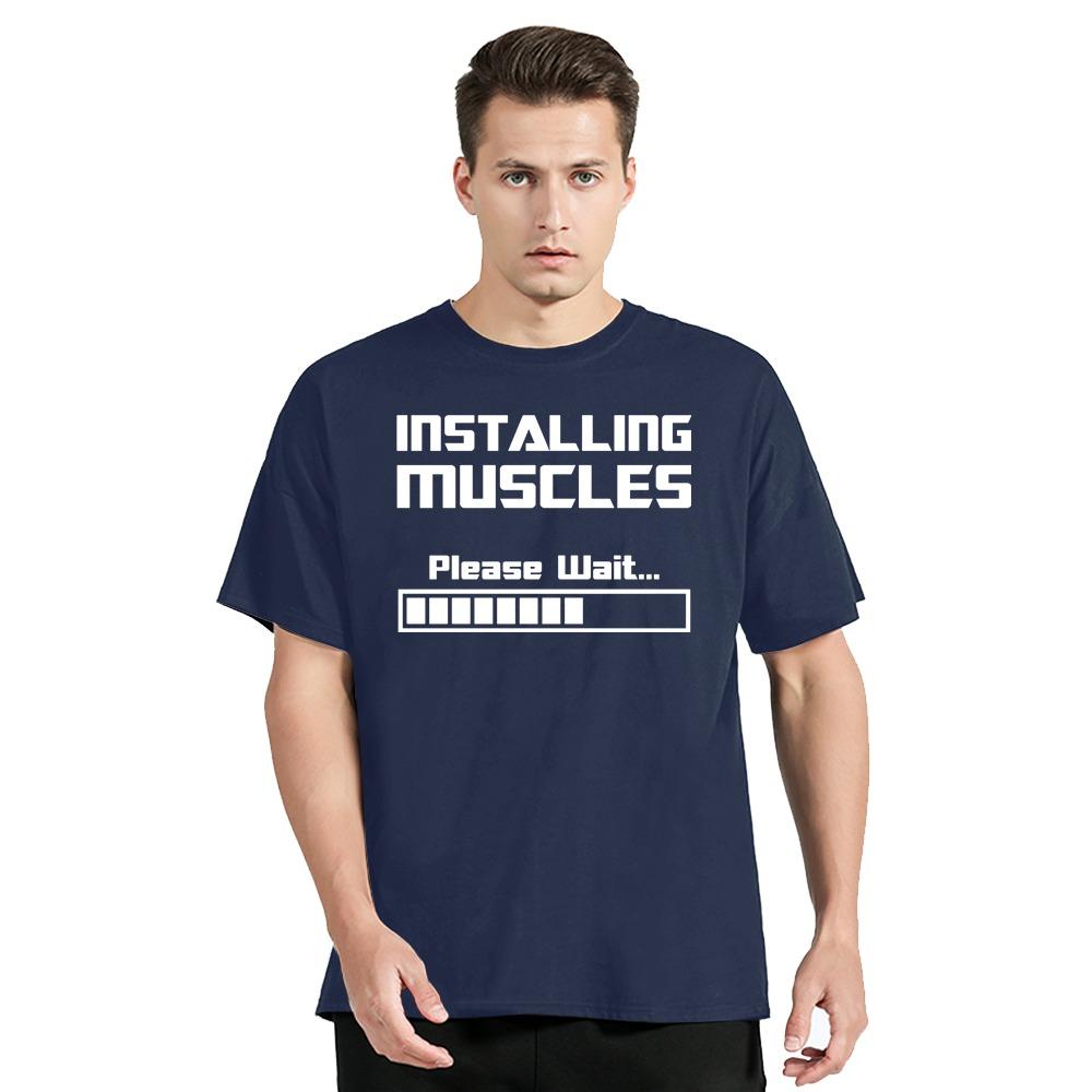 Summer T-shirt Please Wait For Loading. Funny Printed Tshirt Men Clothing Oversized T Shirt Fashion Casual Polyester O-neck Tops