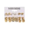 Hot-selling European and American popular jewelry geometric earrings set popular earrings women's ring earrings