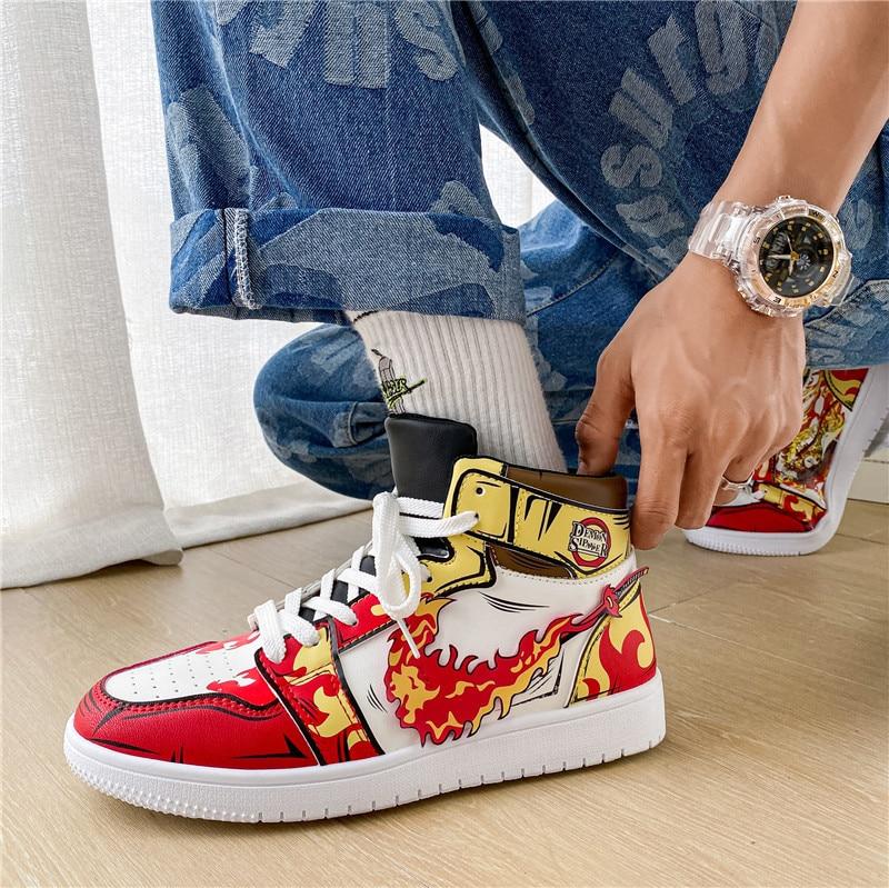 Hot Sale Yellow Men Anime Shoes Demon Slayer Men Shoes Fashion Couple Hip Hop Shoes Men Anime Sneakers Designer Frauen Schuhe Hot Sale Yellow Men Anime Shoes Demon Slayer Men Shoes Fashion Couple Hip Hop Shoes Men Anime Sneakers Designer Frauen Schuhe