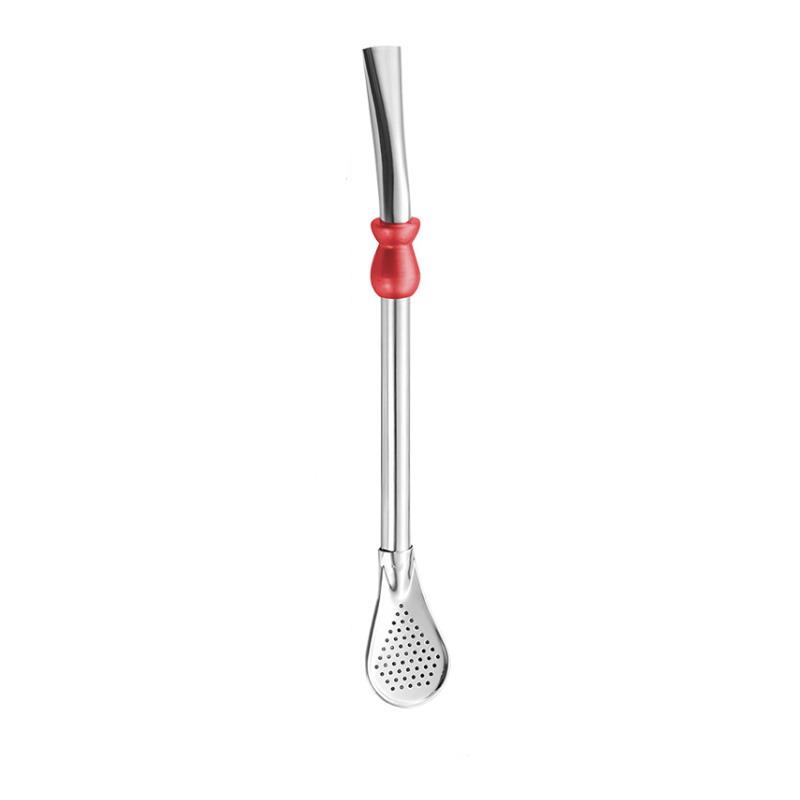 

Sale Reusable Straw Spoon Stainless Steel 304 Tea Filter Yerba Mate Bombilla Coffee Spoons Milk Drinking Kitchen Tools