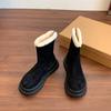Fashion Winter Plush Women Short Boots Fashion Platform Thick Heel Ankle Booties Autumn Winter Keep Warm Shoes 2025 New