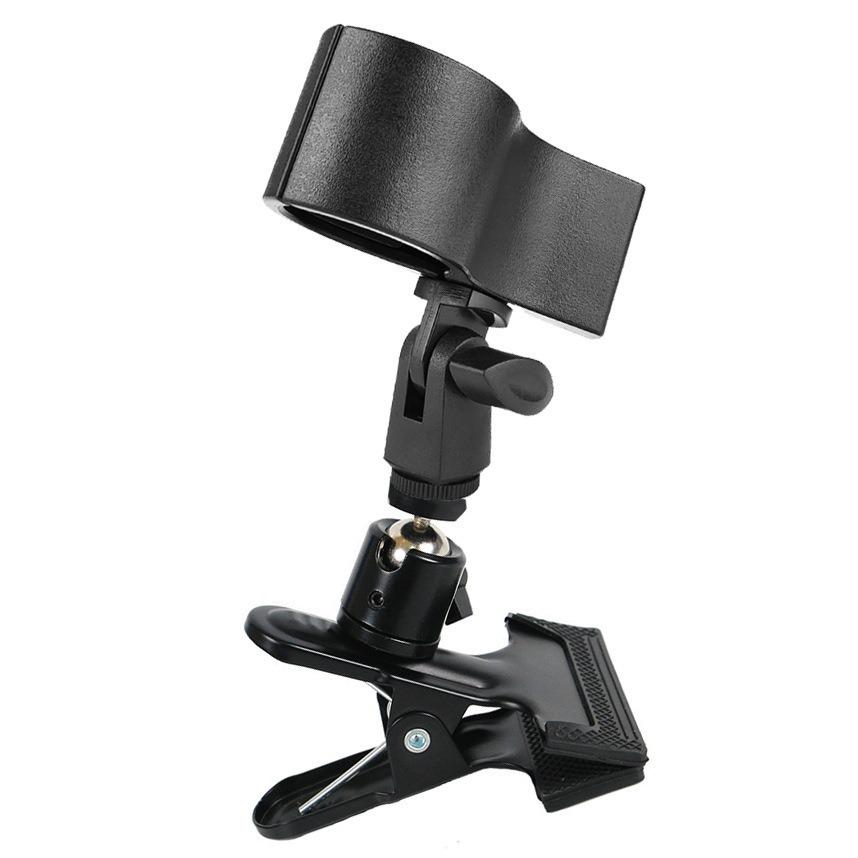 Mobile Phone Desktop Mic Stand with Rotating Clip & Ball Head for Live Streaming
