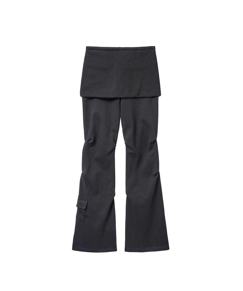 Lense Bootcut Skirt Pants Charcoal