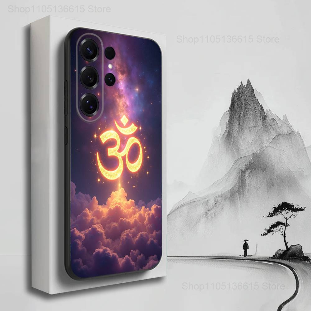 Sports Aum O-Om Yoga Indian Case For Samsung S22,S25,S20,S10,Plus,Ultra,S24,S23,FE,S21,S9,Lite,Soft Silicone Black SamsungS20lite