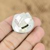 Naturalny Jaspis Deszczowy Półksiężyc Regulowany Pierścionek Srebro 925 Dla Kobiet