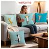 Character Naughty Cat Cushion Cover 1Pcs Decorative Covers Soft Cushion Case For Sofa Couch Decor 40X40 45X45 Pillowcases
