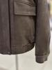 Vintage Suede Blue Jean Bomber Jacket VC2LE72