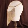Mysterious Rhinestone Tassel Masquerade Eye Mask for Halloween Party