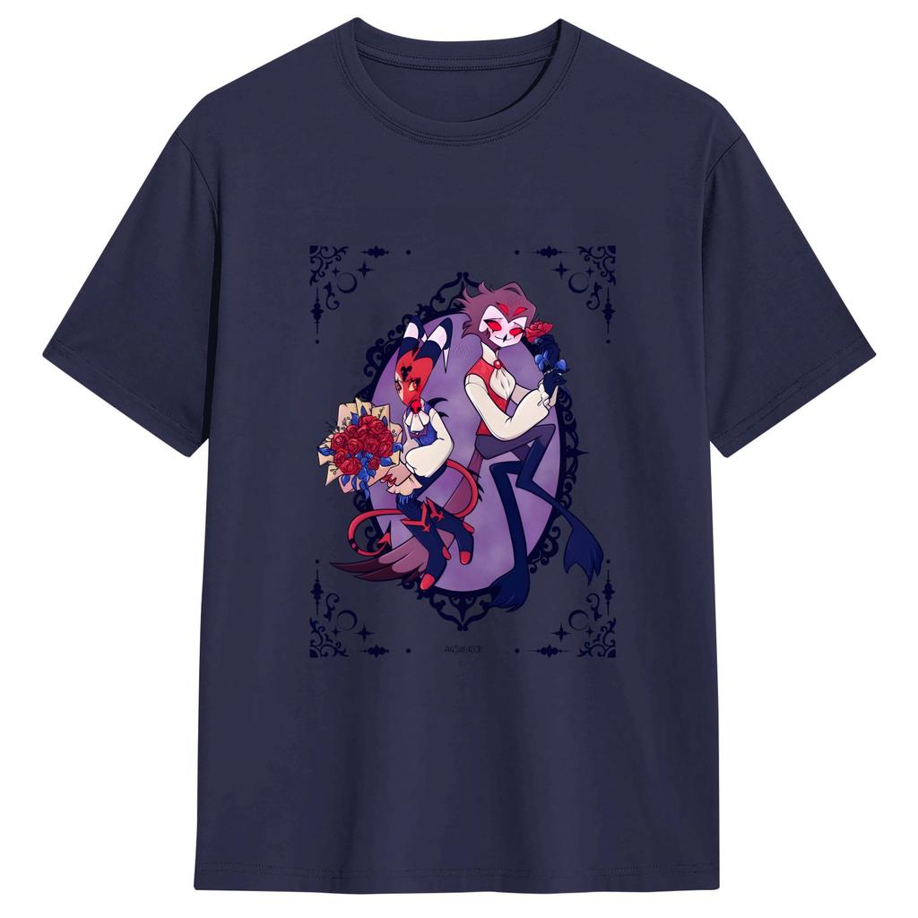 Helluva Boss TShirt Summer 100 Cotton TShirts For Unisexs Novelty Design Tshirt ShortSleeve Vintage Tees