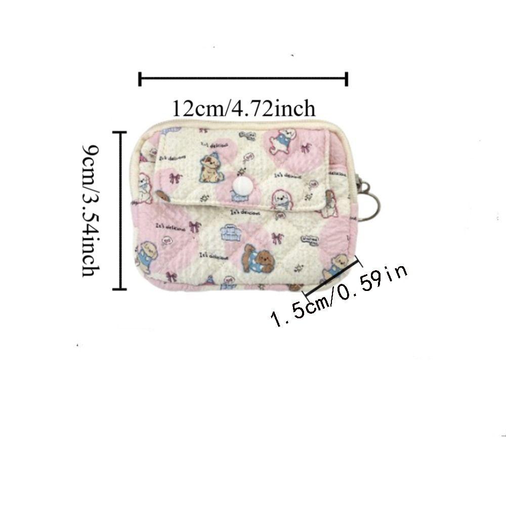 Multifuctional Mini Canvas Coin Purse Korean Style Sanitary Napkin Storage Bag Cute Wallet  Travel