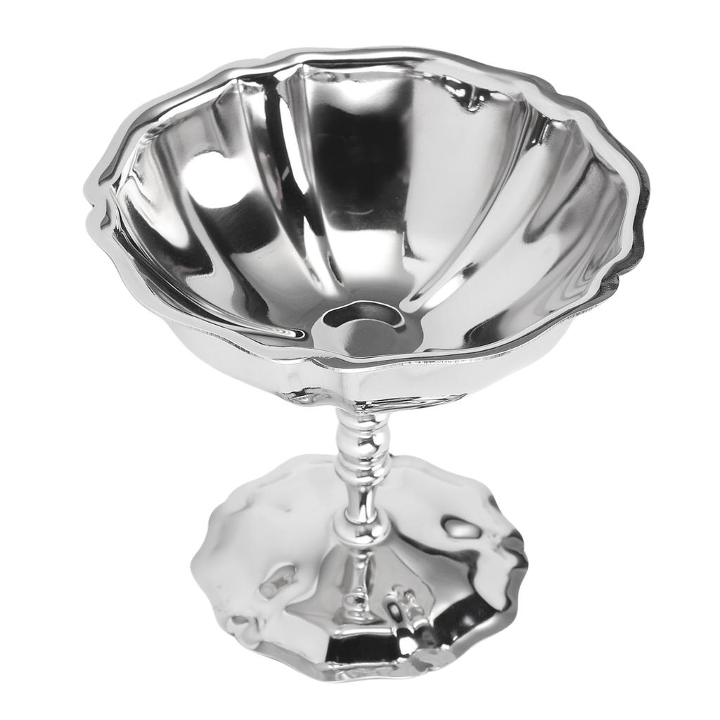Dessert Dish Cup with Base 304 Stainless Steel Serving Bowl for Snacks Pudding Ice Cream Salad Fruit Yogurt