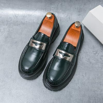 Color Solid Business Platform Fashion Summer Style Shoes Leather Men'S Leisure Breathable Big Size 46 Shoes Mens Shoes Leather