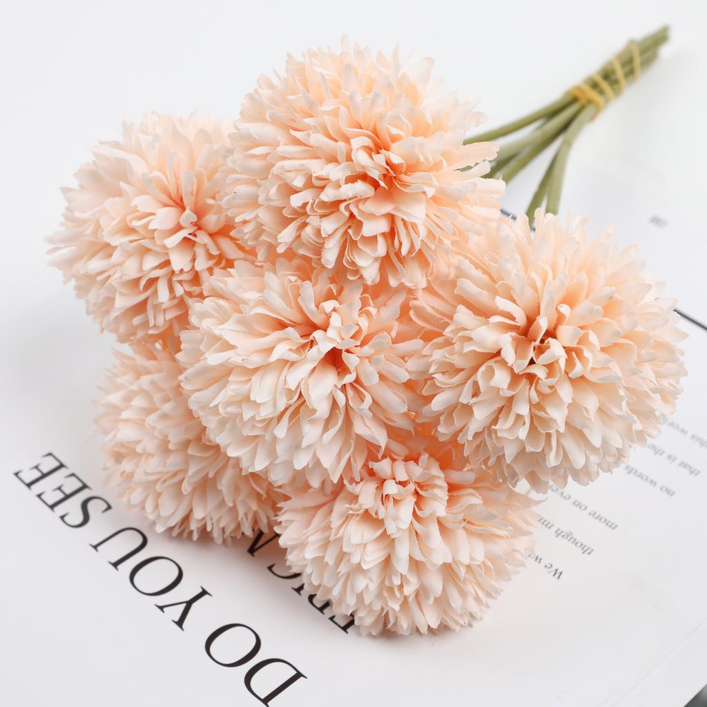 6Pcs Artificial Flowers Multi-Color Dandelions With Stems, Used for Outdoor Courtyard Festival Ceremony Decoration