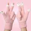 Adult Touchable Screen Gloves Mittens Jacquard Letter Full Finger Gloves