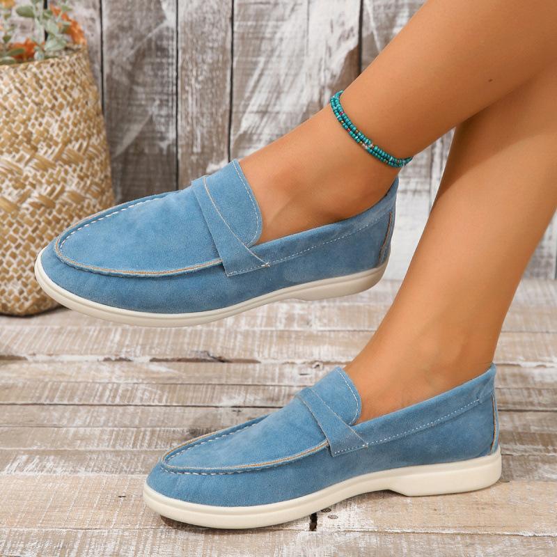 British Style Casual Loafers Simple Women's Shoes Four Seasons Wear Shallow Mouth Comfortable Soft Sole Shoes