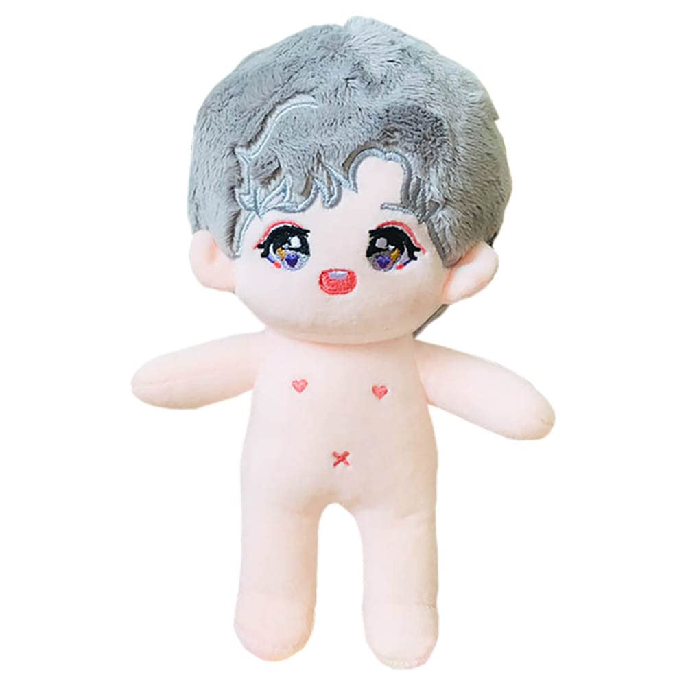 

niannyyhouse 20cm Cotton Stuffed Standard Doll, Silver, Body, Dress-Up (C-2)