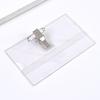Transparent Chest Tag Id Holders Sleeve Office Staff Workers Work Card Cover Case Nurse Name Badges Holder With Brooch